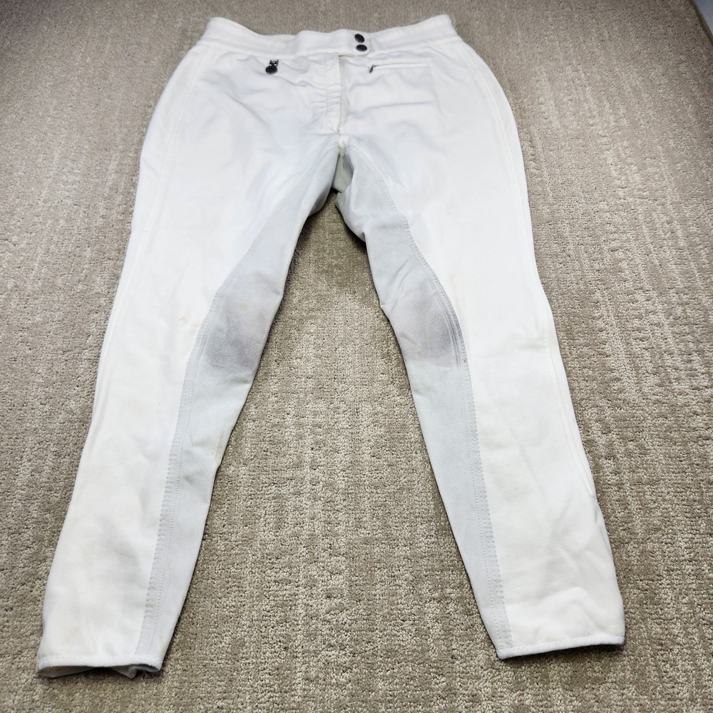 Pikeur Equestrian Riding Breeches Women 34 Knee Patch White Horse Pants Eu 46